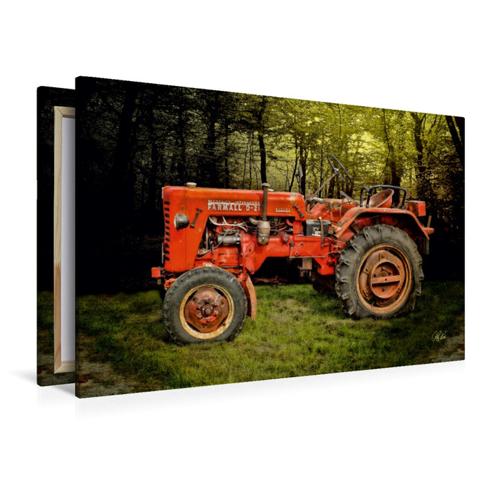 Toile textile premium Toile textile premium 120 cm x 80 cm paysage tracteur vintage McCormick 