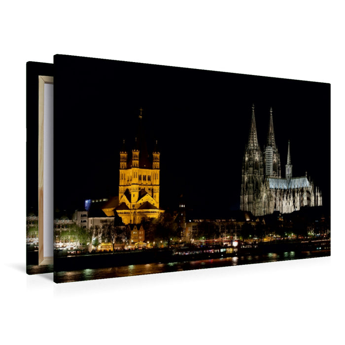 Premium Textil-Leinwand Premium Textil-Leinwand 120 cm x 80 cm quer Kölner Dom in Köln am Rhein