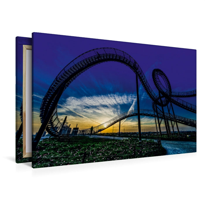 Premium Textil-Leinwand Premium Textil-Leinwand 120 cm x 80 cm quer Die Schlange auf der Halde - Tiger and Turtle Magic Mountain