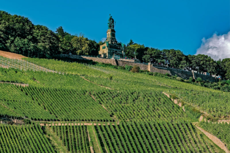 Toile textile haut de gamme Toile textile haut de gamme 120 cm x 80 cm de diamètre Niederwaldenkmal - Rüdesheim am Rhein 