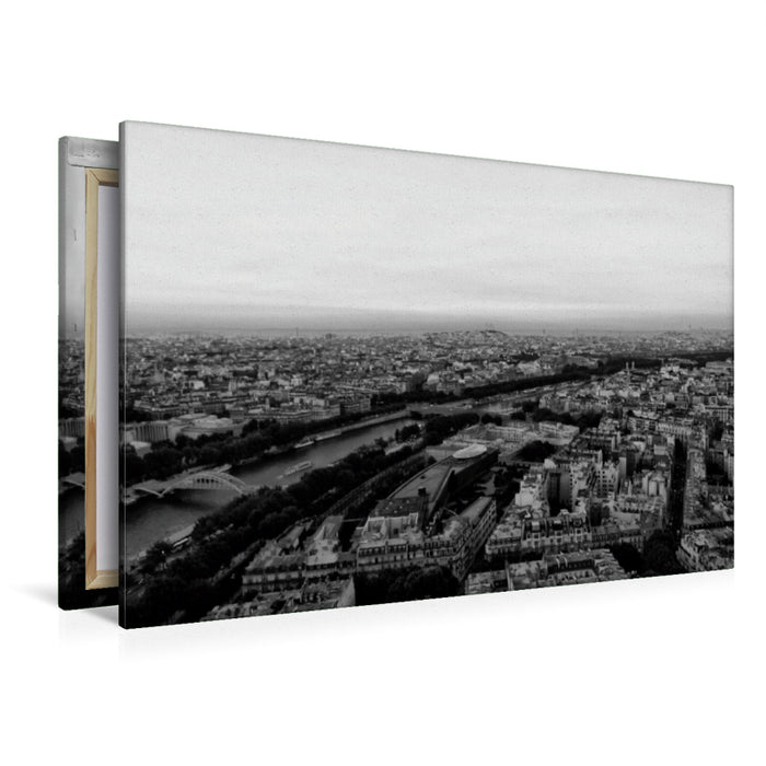 Premium Textil-Leinwand Premium Textil-Leinwand 120 cm x 80 cm quer Paris von oben