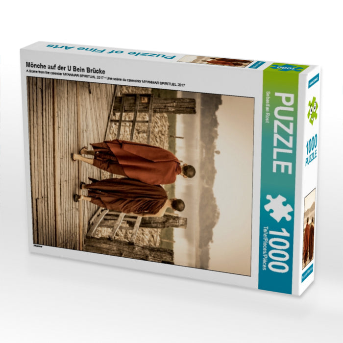 Mönche auf der U Bein Brücke - CALVENDO Foto-Puzzle - calvendoverlag 29.99