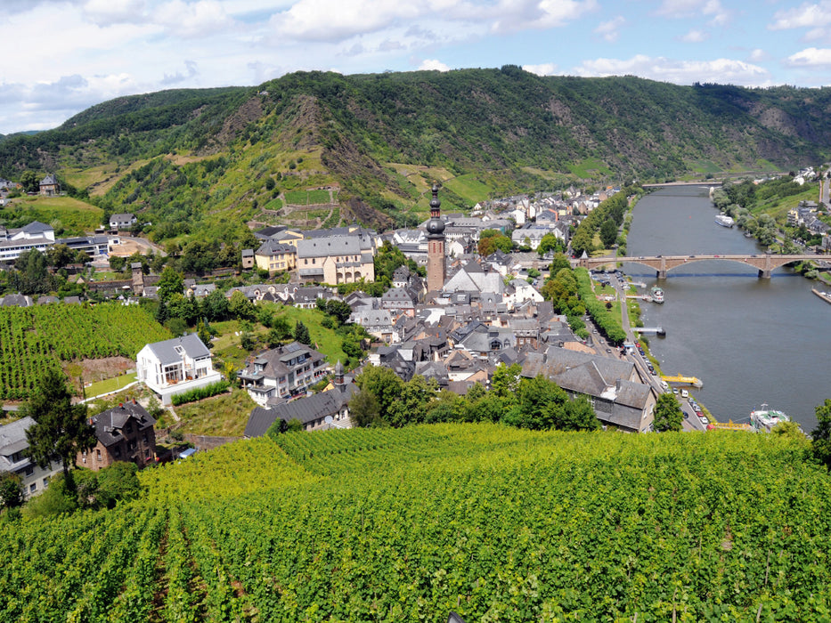 Blick über die Stadt Cochem und Weinberge - CALVENDO Foto-Puzzle - calvendoverlag 29.99