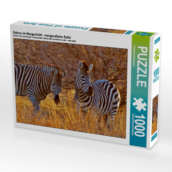 Zebras im Morgenlicht - morgendliche Safai - CALVENDO Foto-Puzzle - calvendoverlag 29.99