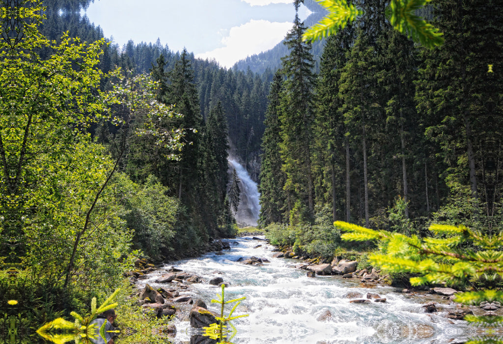 Premium textile canvas Premium textile canvas 75 cm x 50 cm landscape Krimml waterfalls in the Salzburger Land (Austria) 