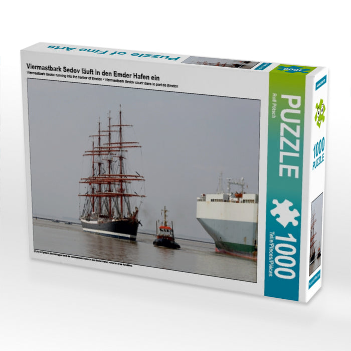 Viermastbark Sedov läuft in den Emder Hafen ein - CALVENDO Foto-Puzzle - calvendoverlag 29.99
