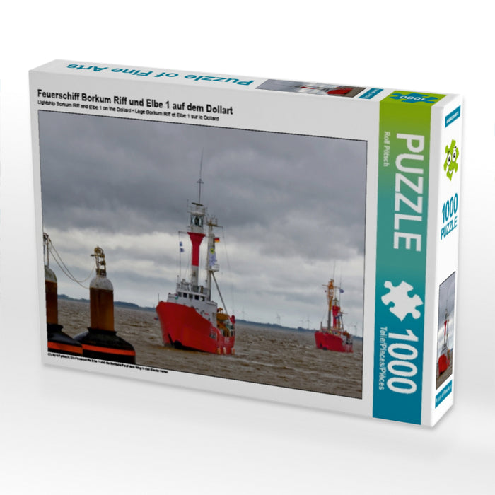 Feuerschiff Borkum Riff und Elbe 1 auf dem Dollart - CALVENDO Foto-Puzzle - calvendoverlag 29.99