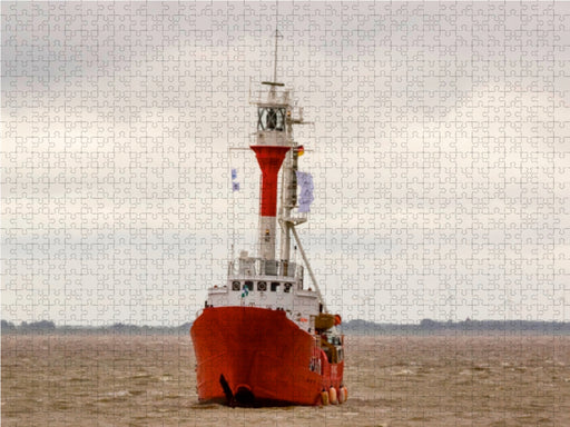 Feuerschiff Borkum Riff auf dem Dollart - CALVENDO Foto-Puzzle - calvendoverlag 29.99