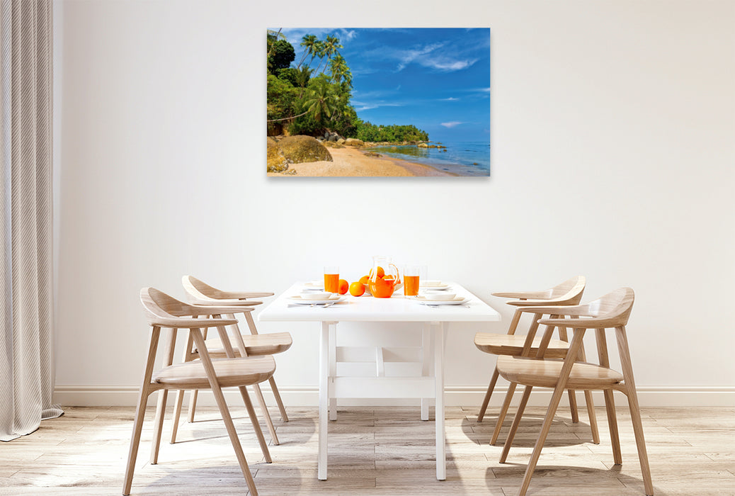 Toile textile haut de gamme Toile textile haut de gamme 120 cm x 80 cm paysage Bang Tao Beach, Phuket 