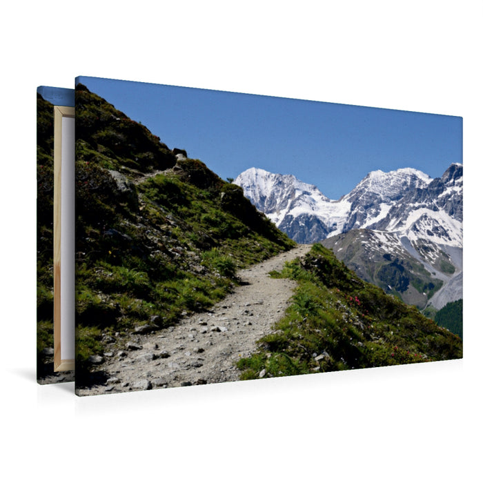 Premium Textil-Leinwand Premium Textil-Leinwand 120 cm x 80 cm quer Ein Motiv aus dem Kalender Genuss-Wanderungen im Suldental