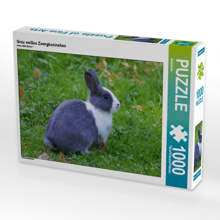 Grau weißes Zwergkaninchen - CALVENDO Foto-Puzzle - calvendoverlag 29.99