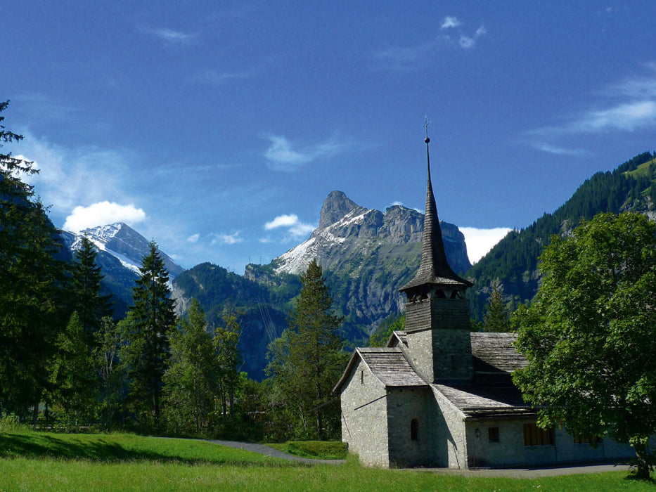 Kirche in Kandersteg - CALVENDO Foto-Puzzle - calvendoverlag 29.99