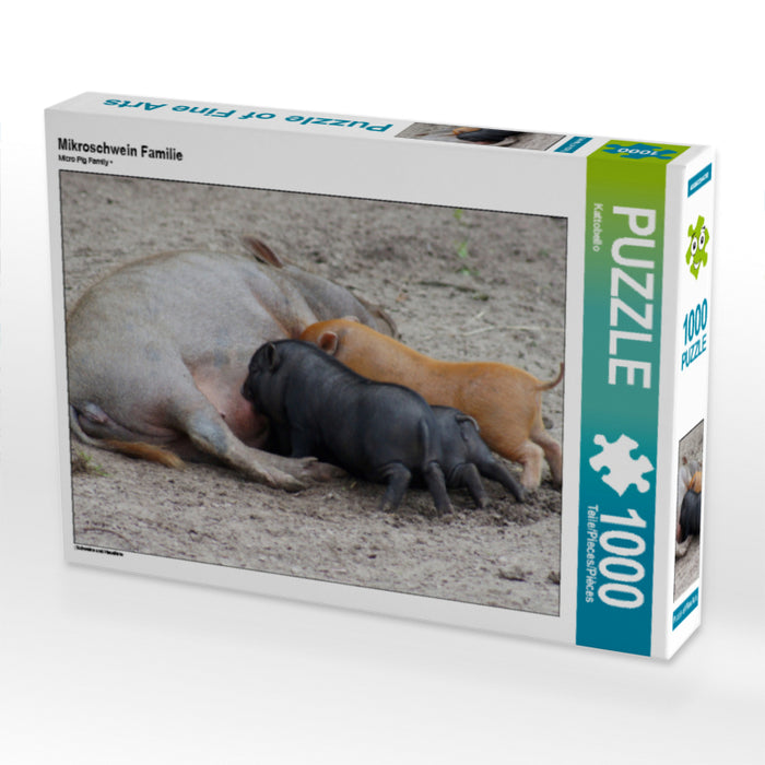 Mikroschwein Familie - CALVENDO Foto-Puzzle - calvendoverlag 29.99