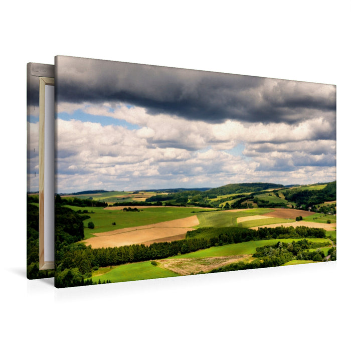 Toile textile haut de gamme Toile textile haut de gamme 120 cm x 80 cm de large Un motif du calendrier Eifel Experience 