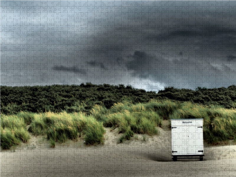 Strandhäuschen in Cadzand-Bad - CALVENDO Foto-Puzzle - calvendoverlag 39.99