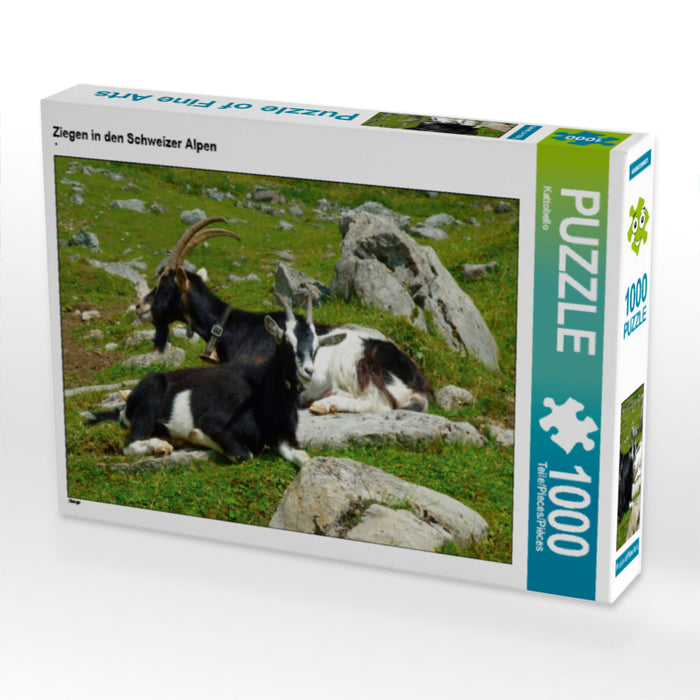 Ziegen in den Schweizer Alpen - CALVENDO Foto-Puzzle - calvendoverlag 29.99