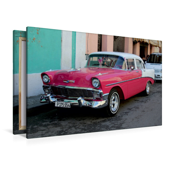 Premium Textil-Leinwand Premium Textil-Leinwand 120 cm x 80 cm quer Ein Motiv aus dem Kalender Oldtimerträume auf KUBA