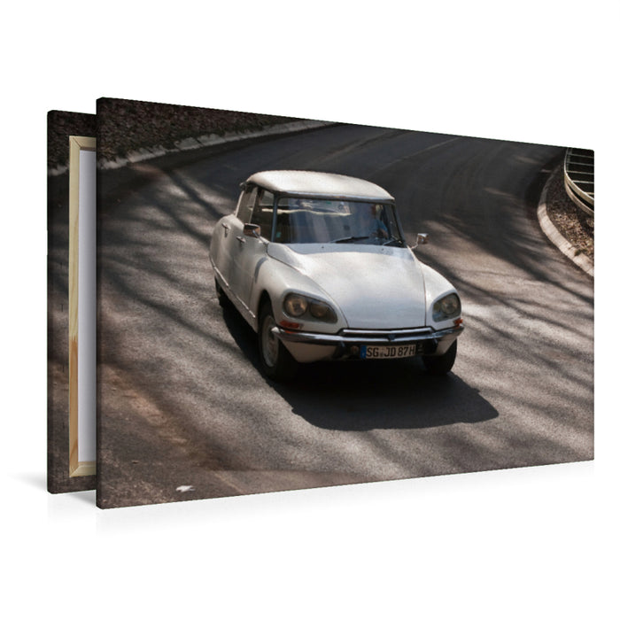 Premium Textil-Leinwand Premium Textil-Leinwand 120 cm x 80 cm quer Citroën DSuper Bj. 1971