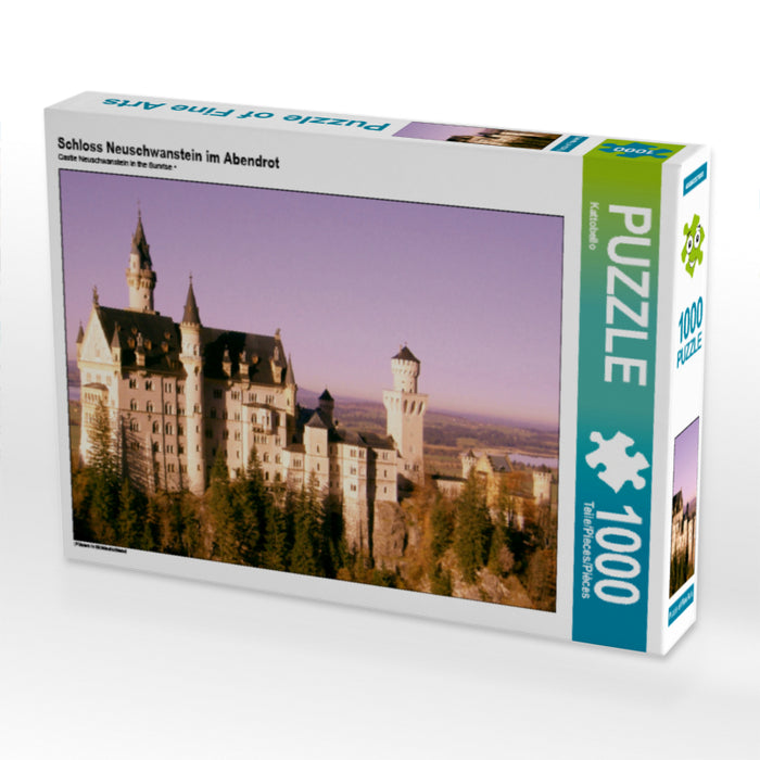 Schloss Neuschwanstein im Abendrot - CALVENDO Foto-Puzzle - calvendoverlag 29.99