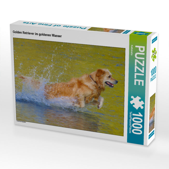 Golden Retriever im goldenen Wasser - CALVENDO Foto-Puzzle - calvendoverlag 29.99