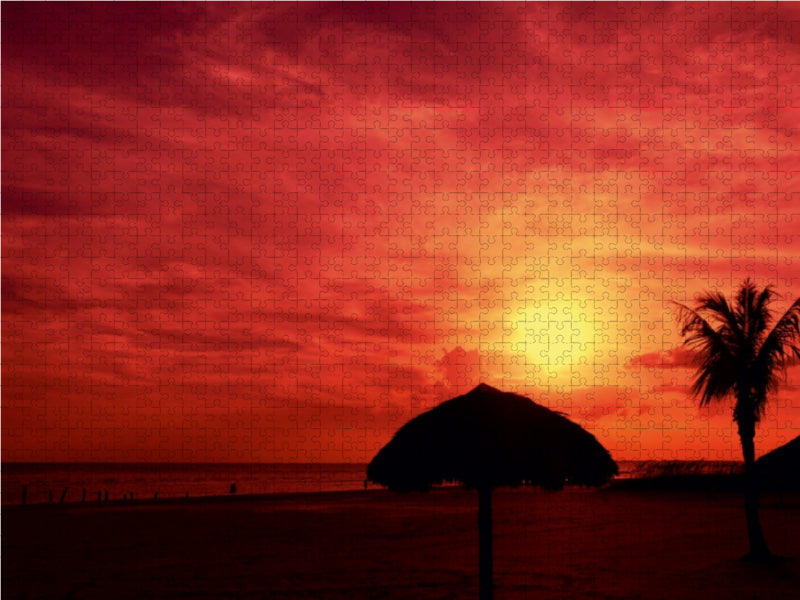 FLORIDA Sonnenuntergang Fort Myers Beach - CALVENDO Foto-Puzzle - calvendoverlag 39.99