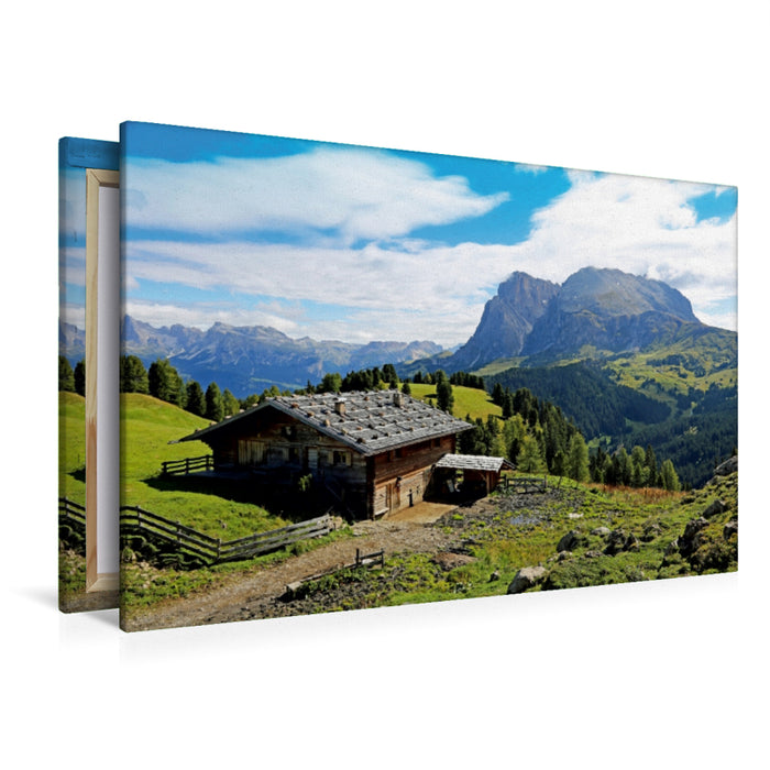 Premium Textil-Leinwand Premium Textil-Leinwand 120 cm x 80 cm quer Ein Motiv aus dem Kalender Urlaub auf der Seiser Alm