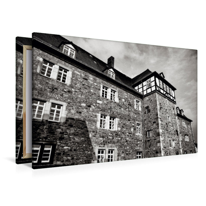 Premium Textil-Leinwand Premium Textil-Leinwand 120 cm x 80 cm quer Melsunger Schloss