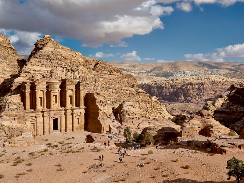 Kloster Ad oder Ed-Deir der nabataeische Ruinenstadt PETRA in Felsenlandschaft - CALVENDO Foto-Puzzle - calvendoverlag 29.99