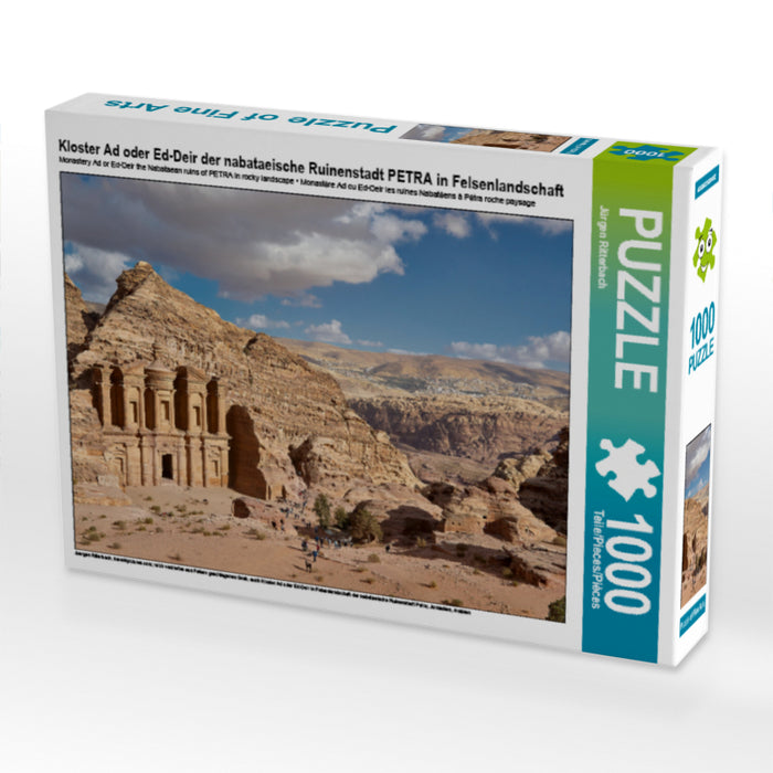 Kloster Ad oder Ed-Deir der nabataeische Ruinenstadt PETRA in Felsenlandschaft - CALVENDO Foto-Puzzle - calvendoverlag 29.99