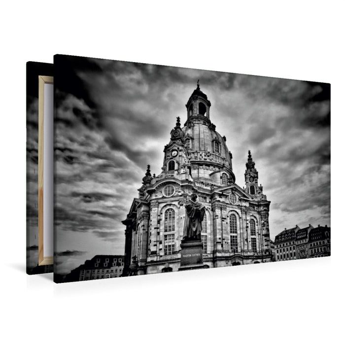 Premium Textil-Leinwand Premium Textil-Leinwand 120 cm x 80 cm quer DRESDEN Frauenkirche