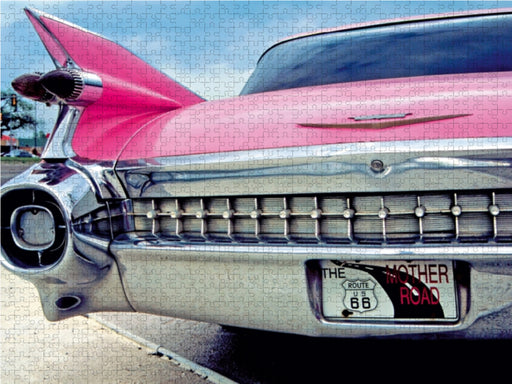 Pink Cadillac, Ann's Chicken Fry Home, Oklahoma City, Oklahoma - CALVENDO Foto-Puzzle - calvendoverlag 29.99