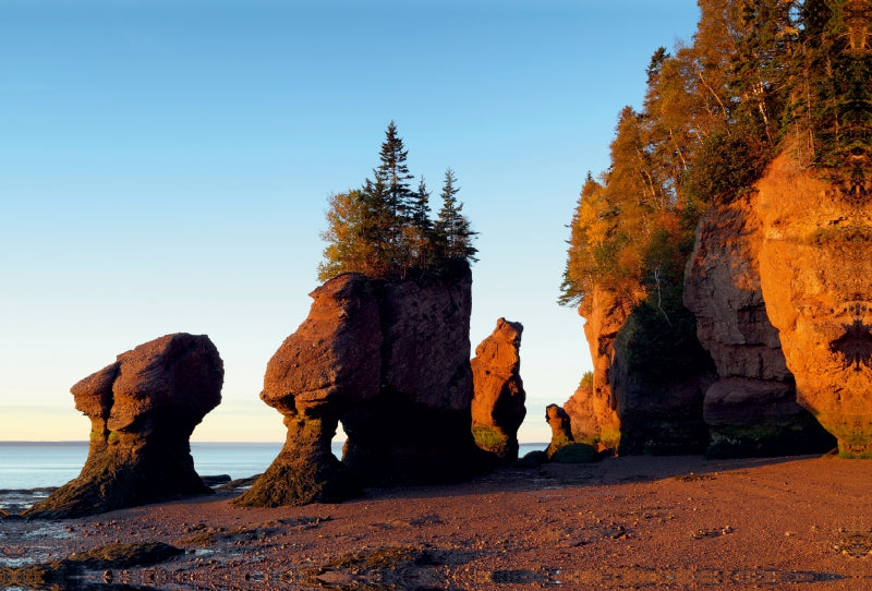 Premium Textil-Leinwand Premium Textil-Leinwand 120 cm x 80 cm quer Hopewell Rocks, Bay of Fundy