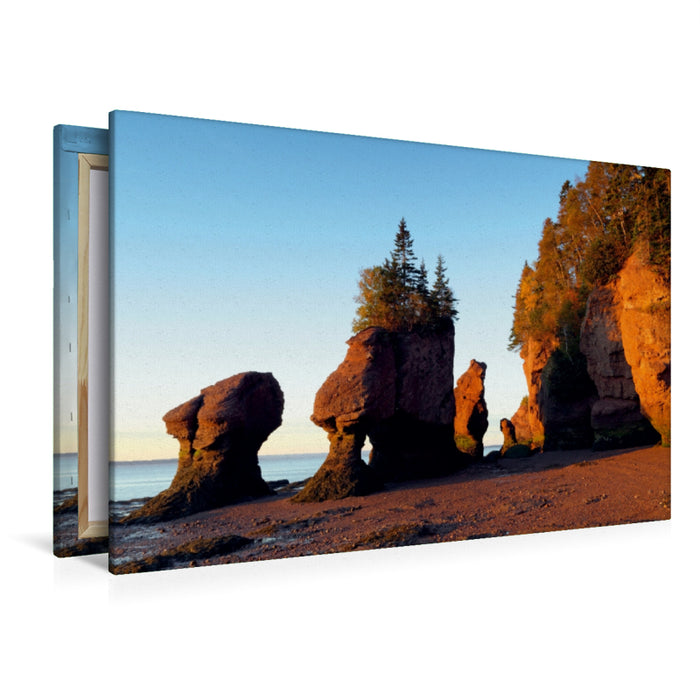 Premium Textil-Leinwand Premium Textil-Leinwand 120 cm x 80 cm quer Hopewell Rocks, Bay of Fundy