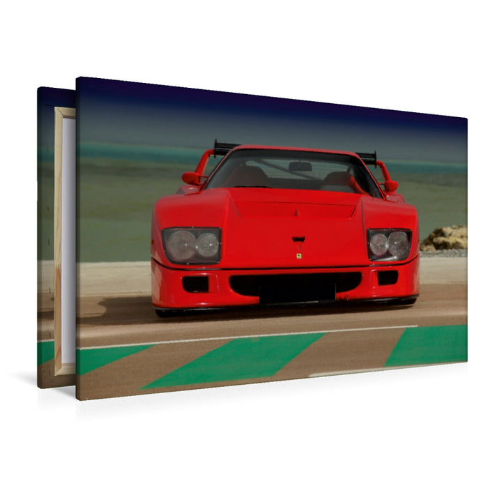 Premium Textil-Leinwand Premium Textil-Leinwand 120 cm x 80 cm quer Ferrari F 40 LM