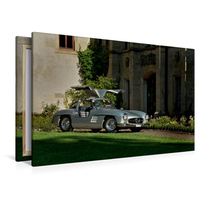 Premium Textil-Leinwand Premium Textil-Leinwand 120 cm x 80 cm quer Mercedes 300 SL Flügeltürer