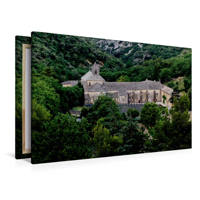 Toile textile premium Toile textile premium 120 cm x 80 cm paysage Provence - Abbaye de Sénanque 