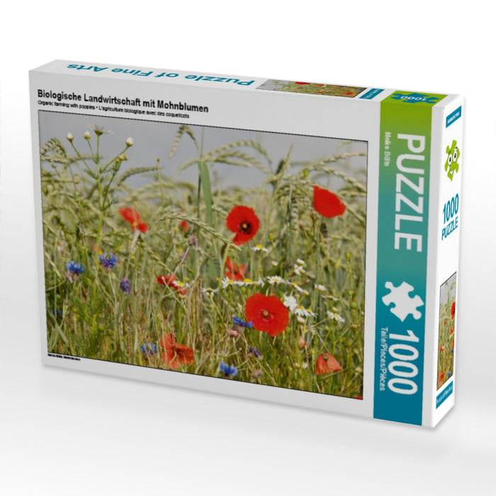 Biologische Landwirtschaft mit Mohnblumen - CALVENDO Foto-Puzzle - calvendoverlag 29.99