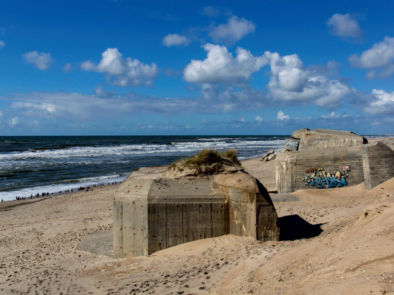 Deutsche Bunker am Strand in Kryle - CALVENDO Foto-Puzzle - calvendoverlag 29.99