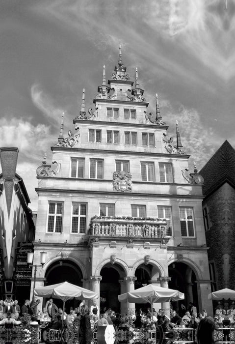 Premium Textil-Leinwand Premium Textil-Leinwand 50 cm x 75 cm hoch Historisches Altstadtgebäude