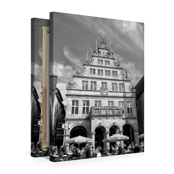 Premium Textil-Leinwand Premium Textil-Leinwand 50 cm x 75 cm hoch Historisches Altstadtgebäude