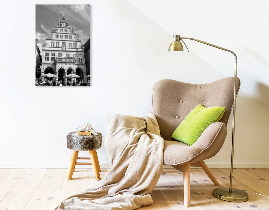 Premium Textil-Leinwand Premium Textil-Leinwand 50 cm x 75 cm hoch Historisches Altstadtgebäude