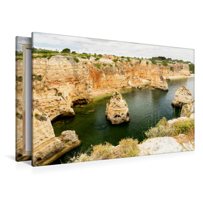 Premium Textil-Leinwand Premium Textil-Leinwand 120 cm x 80 cm quer Praia do Marinha - Portugal Algarve