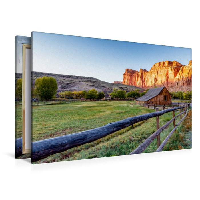 Toile textile haut de gamme Toile textile haut de gamme 120 cm x 80 cm paysage Capitol Reef NP - Fruita Barn 