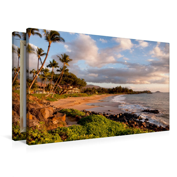 Premium Textil-Leinwand Premium Textil-Leinwand 90 cm x 60 cm quer Kihei Beach - Maui Hawaii