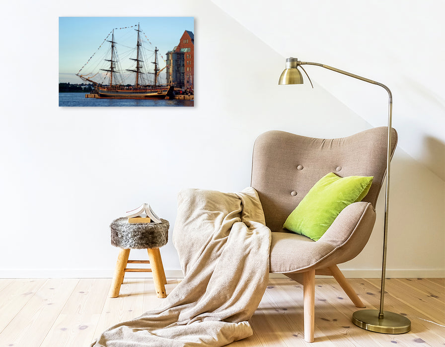 Premium Textil-Leinwand Premium Textil-Leinwand 75 cm x 50 cm quer Vollschiff Bounty