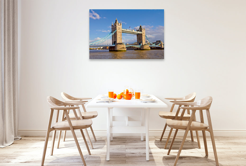 Premium Textil-Leinwand Premium Textil-Leinwand 120 cm x 80 cm quer LONDON Tower Bridge