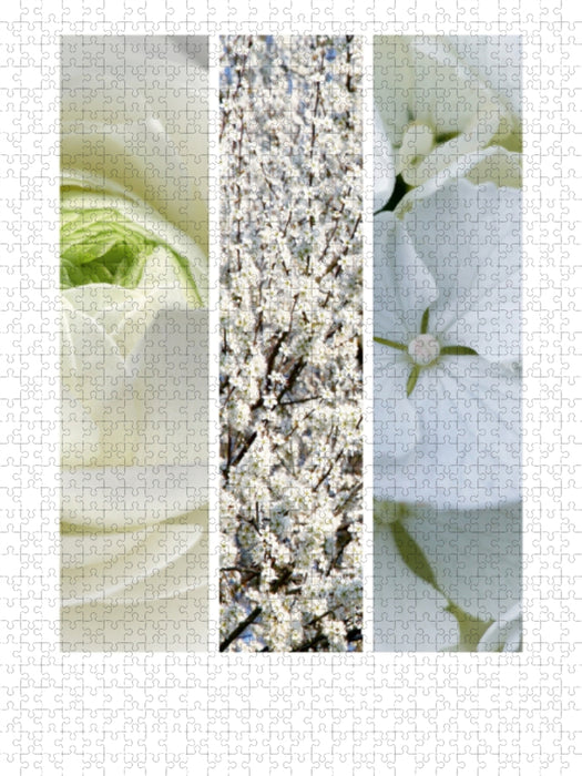 Natural Trios - Weiße Blüten - CALVENDO Foto-Puzzle - calvendoverlag 29.99