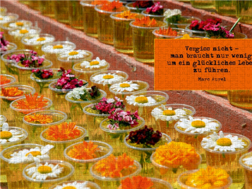 Kleine Blumenvasen in Nepal, Kathmandu - CALVENDO Foto-Puzzle - calvendoverlag 29.99
