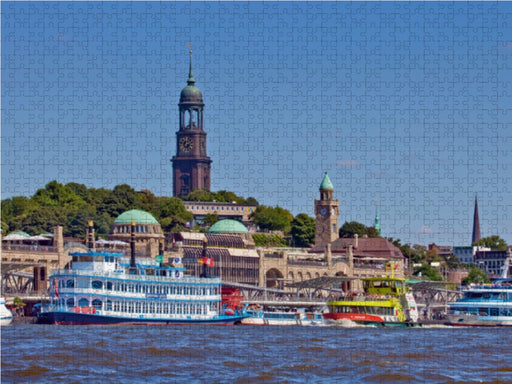 HAMBURG Landungsbrücken und Michel - CALVENDO Foto-Puzzle - calvendoverlag 29.99