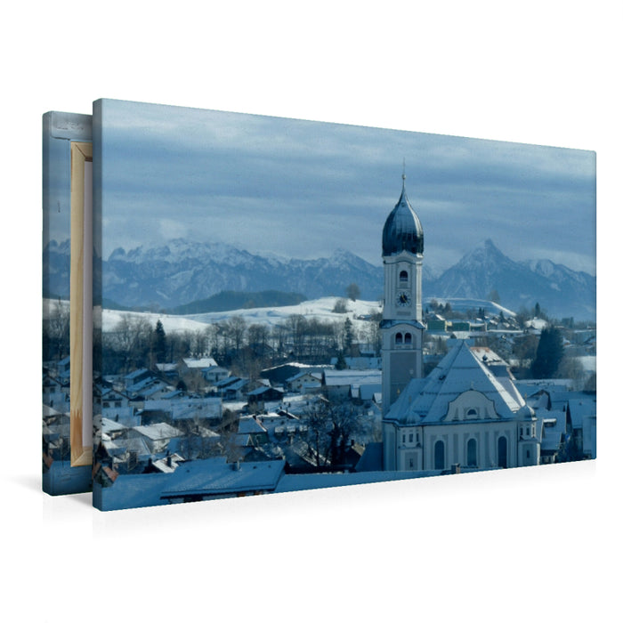 Premium Textil-Leinwand Premium Textil-Leinwand 90 cm x 60 cm quer St. Andreas, Nesselwang